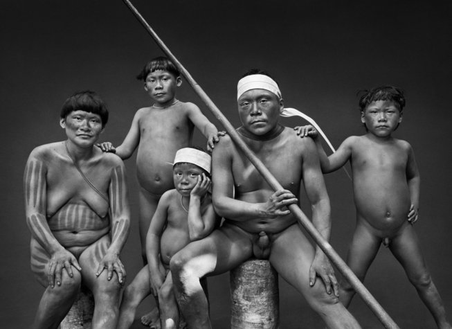 Photographie d'une Famille Korubo, État d’Amazonas, Brésil, 2017